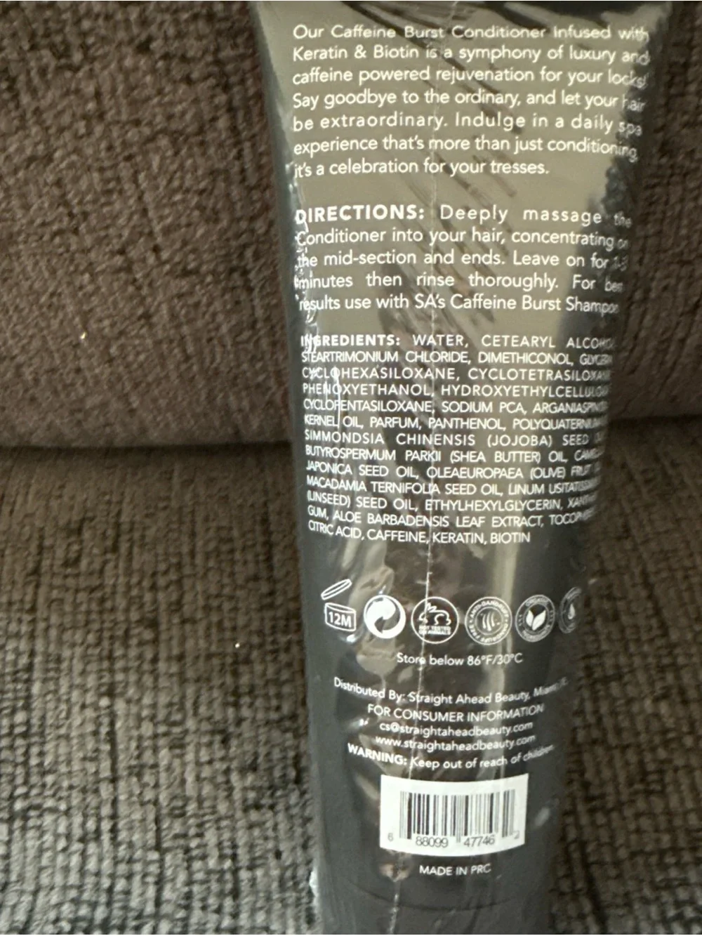 Caffeine Burst Thickening Shampoo & Conditioner - Black